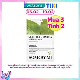 Mặt Nạ Giấy Some By Mi Chiết Xuất Trà Xanh Real Super Matcha Pore Care Mask 20g