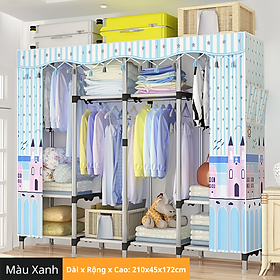Mua Tủ đồ  tủ vải treo quần áo nhiều buồng để phòng ngủ giúp không gian trở nên gọn gàng hơn