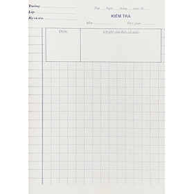 Combo 5 Tập Giấy Kiểm Tra 5 Ô Ly Cấp 1 (6 tờ đôi) trắng trong - ndbooks - Dan Strutzel