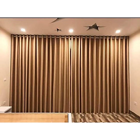 Mua Rèm Vải Cao Cấp Cản Nắng 95% - Tặng Kèm Dây Vén Rèm ( Màu Vàng Đồng) - SIZE VỪA