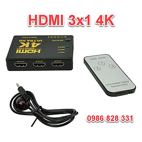 Bộ gộp HDMI Switch 3 vào 1 ra hỗ trợ 4K