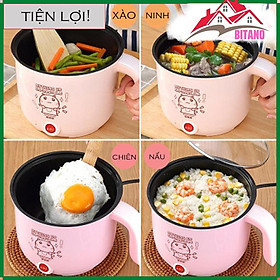 Mua Nồi Lẩu Điện Đa Năng BITANO Gọn Nhẹ 2 Đến 3 Người Ăn