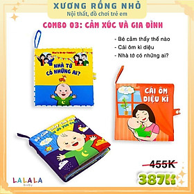 Hình ảnh Trọn bộ 6 cuốn sách vải cho bé sơ sinh 0 - 4 tuổi Lalala Baby - sách vải an toàn cho bé tương tác - Xương Rồng Nhỏ