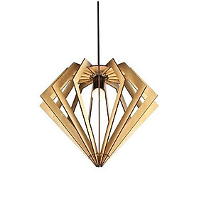 Mua Đèn gỗ kim cương DG023 - Đèn gỗ thả trần trang trí nhà cửa  quán cafe  nhà hàng
