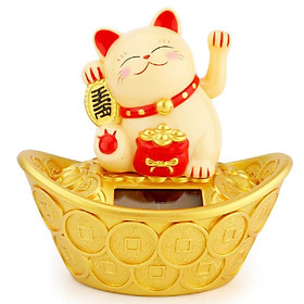 Mua Chú mèo may mắn ngồi trên thỏi vàng