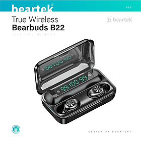 Mua Tai nghe bluetooth không dây BEARTEK B22 True Wireless chống ồn hiệu quả - Thiết kế trẻ trung  cá tính – Cảm ứng dừng bật nhạc – Thời gian sử dụng lên tới 4h -  Hàng nhập khẩu