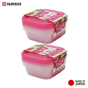 Combo 02 set đựng thực phẩm NAKAYA 380ml nhập khẩu từ Nhật Bản (Made in Japan)