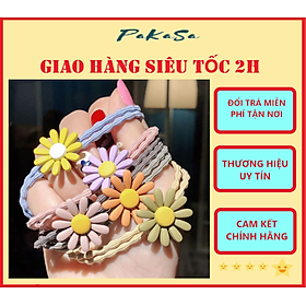 Combo 5 dây cột tóc hình hoa mặt trời QT - Chính Hãng ( màu ngãu nhiên) - Mẫu 01: