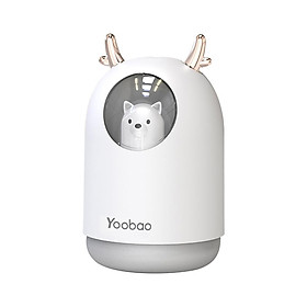 Máy tạo ẩm di động nhỏ Yoobao USB 300ml với 7 màu-Màu trắng