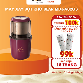 Mua Máy Xay Bột Khô Đa Năng Bear Cà Phê  Hạt Tiêu  Ngũ Cốc Công Suất Lớn MDJ-A02G3 - Hàng Chính Hãng