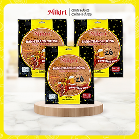Combo lựa chọn - Bánh tráng nướng Mikiri Vị Ruốc x 50g (2 bánh/gói), Vị Dừa x 130g (5 bánh/gói) - Ăn vặt thơm ngon - 3 Bánh Ruốc