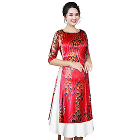 Set áo dài cách tân nhung nhủ kim tuyến