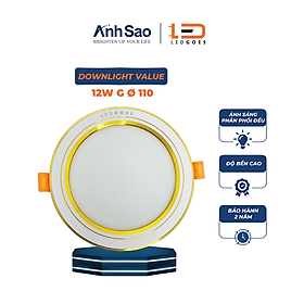 Mua Đèn Led Âm Trần 12W LEDGOES Downlight Value Thiết kế sang trọng  Lỗ khoét Phi 110
