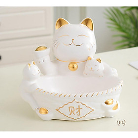 Mua MÈO THẦN TÀI | MÈO SỨ THẦN TÀI MANEKI NEKO | MÈO SỨ ĐỂ CHÌA KHÓA  KẸO  VẬT DỤNG CÁ NHÂN QUẦY TIẾP TÂN - TỦ GIÀY