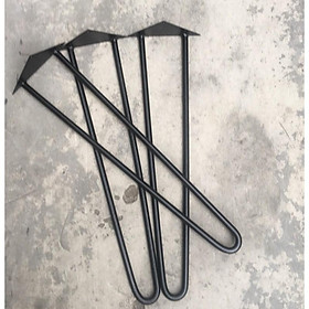 Mua chân bàn sắt hairpin loại 2 thanh sắt(kèm vít)