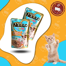 Pate NEKKO Kitten creamy cho mèo con - dành cho Mèo con từ 1-12 tháng tuổi 70g (vị mới)