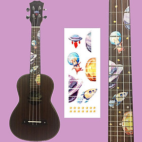Ukulele Fingerboard Fret Board Sticker Decal Inlay for 4 String Guitar Cat