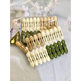 Mua vỉ kẹp phơi nhựa hình củ lạc(vỉ 20 cái)