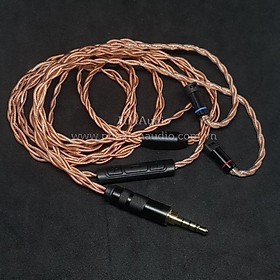 Mua Dây tai nghe đồng OFC 1.2mm tết 4 - Connector IE80/ IE80s