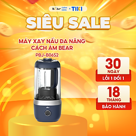 Máy Xay Nấu Đa Năng Bear 1,5L Chống Ồn Cao Cấp, Làm Sữa Hạt, Sinh Tố Tiện Lợi PBJ-B06S2 - Hàng chính hãng