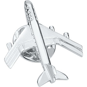 Mens Fashion Silver Airplane Button Collar Clip Brooch Pin Jewelry Gift