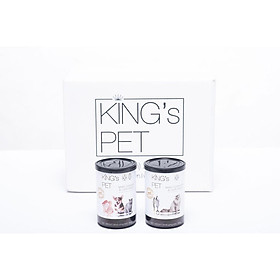  Pate Hỗn hợp Cá King’s Pet lon 380g Thức Ăn Cho Chó Mèo 