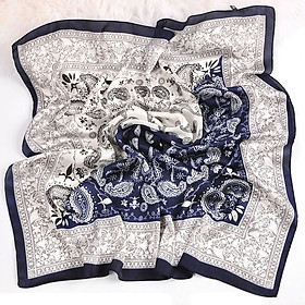 Khăn lụa vuông 70x70cm- Khăn Bandana lụa vuông 70x70 choàng cổ trùm đầu đi biển buộc tóc, áo yếm