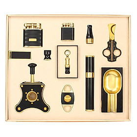 Mua Bộ Set Phụ Kiện Xì Gà 10 Món Bao Gôm Hột Quẹt Bật Lửa  Cắt  Gạt Tàn  Kệ Kê Cigar Bằng Gỗ Tuyết Tùng Cao Cấp (giao màu ngẫu nhiên)