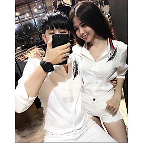 ÁO SƠ MI LỤA IN THIÊU NAM NỮ CỰC ĐẸP PHONG CÁCH CỰC ĐẸP CHUẨN SANG BAO ĐẸP