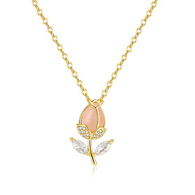 Dây chuyền nữ hoa tulip nhỏ xinh