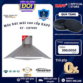 Máy hút mùi ốp gốc kim cương 700mm KAFF KF_CN700I Tặng bộ lọc than thay thế _ Hàng Chính Hãng