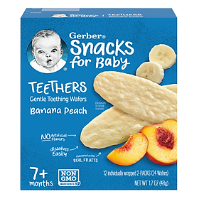 Bánh Gạo Gerber vị Chuối Đào 48g cho trẻ trên 7 tháng tuổi