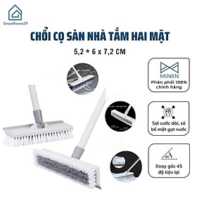 Chổi cọ sàn nhà tắm 2 mặt chà và đẩy nước, Chổi lau mặt kính thông minh - Chính hãng MINIIN 