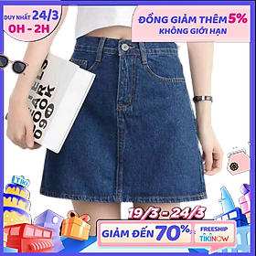 Chân váy jeans nữ đơn giản , xinh xắn, dễ phối mọi loại trang phục siêu xinh