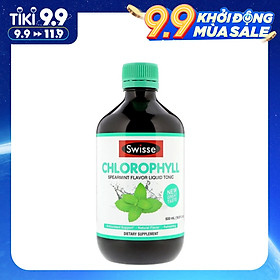 Nước diệp lục hỗ trợ thanh lọc, thải độc cơ thể Swisse Chlorophyll Spearmint Flavour Liquid (500ml) – Nhập khẩu Australia