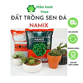 Đất Trồng Sen Đá Xương Rồng Trộn - NAMIX Đất Chuyên Dụng Cho Sen Đá - Nguyên Bao 2Kg