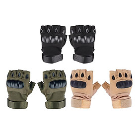 3Pairs Half Finger Gloves  Combat Non-slip Sports Riding Gloves