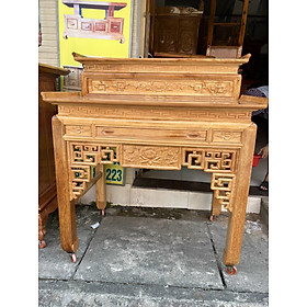 Mua Bàn gia tiên -Bàn thờ 2 tầng gỗ gõ đỏ ngang 1 M 27 (FREESHIP 50KM )