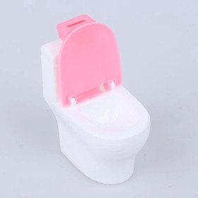 1/12 Scale Dollhouse Toilet Pretend Play Dollhouse Decoration Dollhouse Furniture Life Scene Miniature Toy for Boys Kids Girls Holiday Gifts
