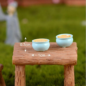 Mua Mô hình các vật dụng nông thôn như hũ rượu  xô nước  giỏ ớt  đống rơm trang trí tiểu cảnh  móc chìa khóa  DIY