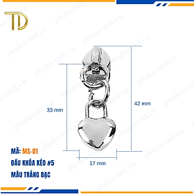 Đầu khóa kéo túi xách, đầu khóa kéo thay thế, đầu khóa kéo balo răng 5, Mạ điện độ bền 5-8 năm