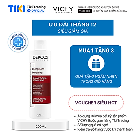 Dầu gội ngăn ngừa và giảm rụng tóc Vichy Dercos Energising Aminexil Stimulating Shampoo Hairloss 200ml