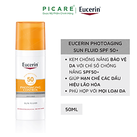 Kem chống nắng giúp ngăn ngừa lão hóa da Eucerin Sun Fluid Photoaging Control SPF 50