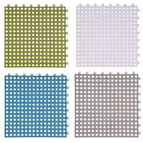 Mua Bộ 4 tấm thảm ghép chống trượt phòng tắm 30x30cm (Màu ngẫu nhiên)