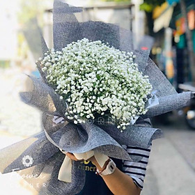 Mua Bó hoa tươi Baby Trắng - Bông Gòn