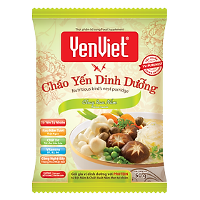 Cháo Yến Dinh Dưỡng Yến Việt - Chay Rau Nấm Thùng 30gói x 50g