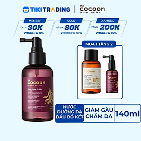 Nước dưỡng da đầu bồ kết Cocoon giảm gàu và chăm sóc da đầu nhạy cảm 140ml