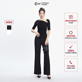 Quần Ống Rộng Kiểu Gấu Loe Xẻ Trong Chất Liệu Tuytsi Cao Cấp 53QDS2002ET