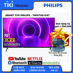 Mua Smart Tivi Philips 4K 70 inch 70PUT8215/67