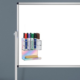 Wall Mounted Marker Holder Whiteboard Accessories Storage Organizer with Eraser Holder 15 Slot  Marker Holder for Home Art Supplies